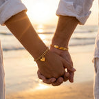 Heart Cutout Bond Matching Bracelet Set
