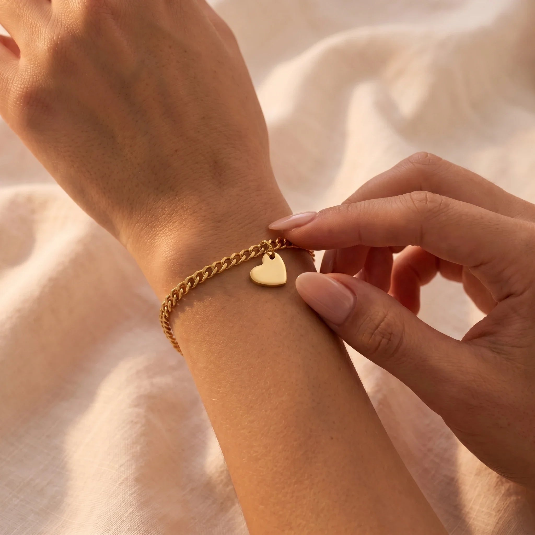 Heart Cutout Bond Matching Bracelet Set