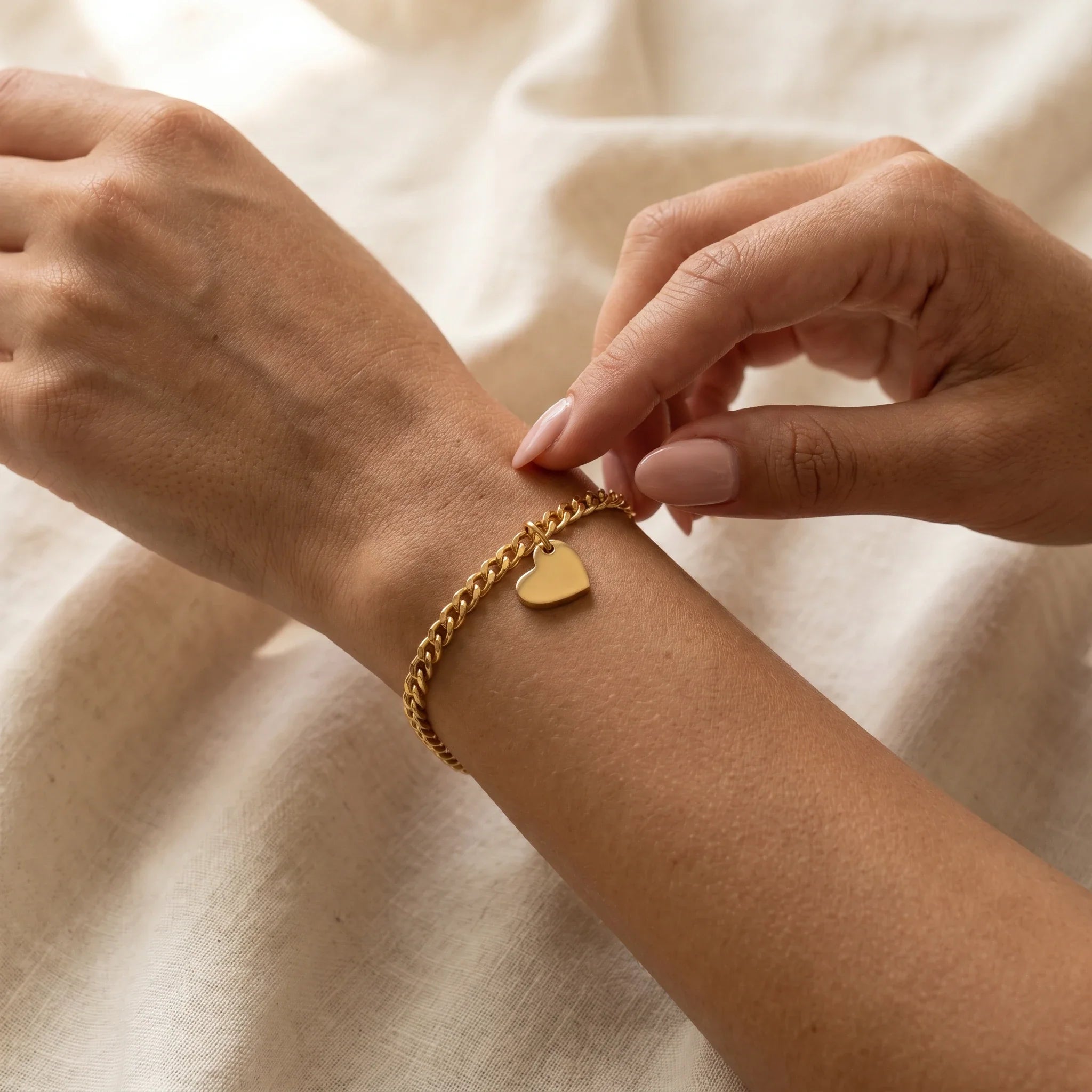 Heart Cutout Bond Matching Bracelet Set