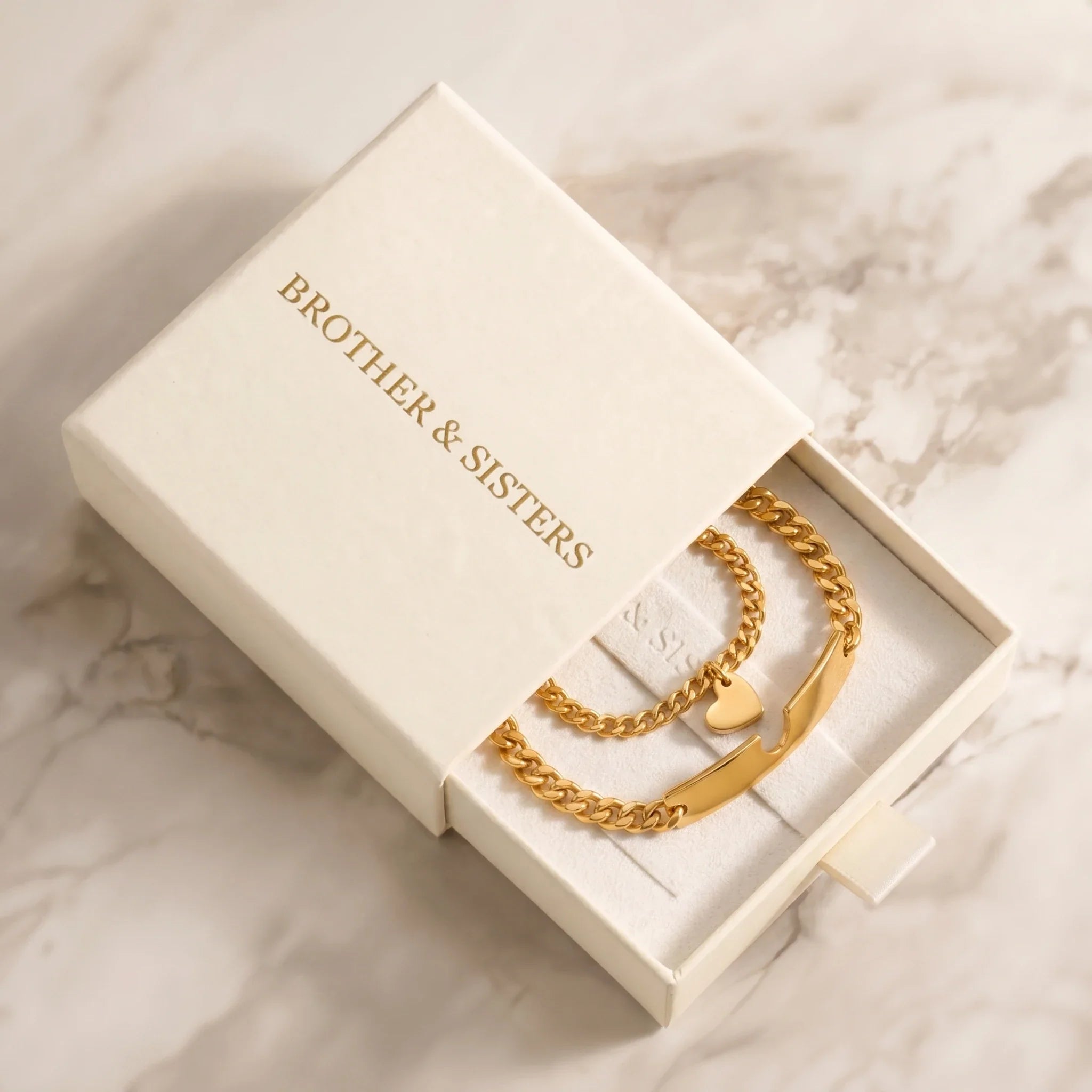 Heart Cutout Bond Matching Bracelet Set
