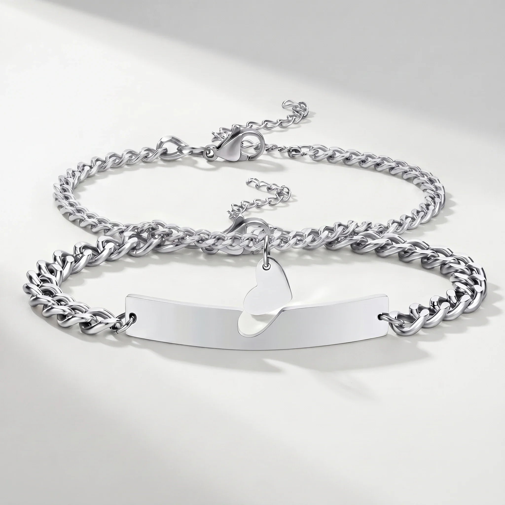 Heart Cutout Bond Matching Bracelet Set