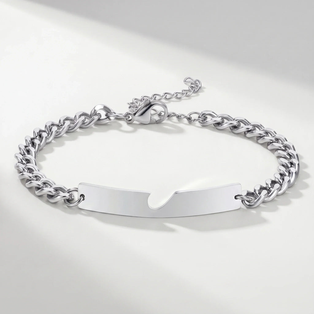 Heart Cutout Bond Matching Bracelet Set