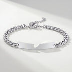 Heart Cutout Bond Matching Bracelet Set