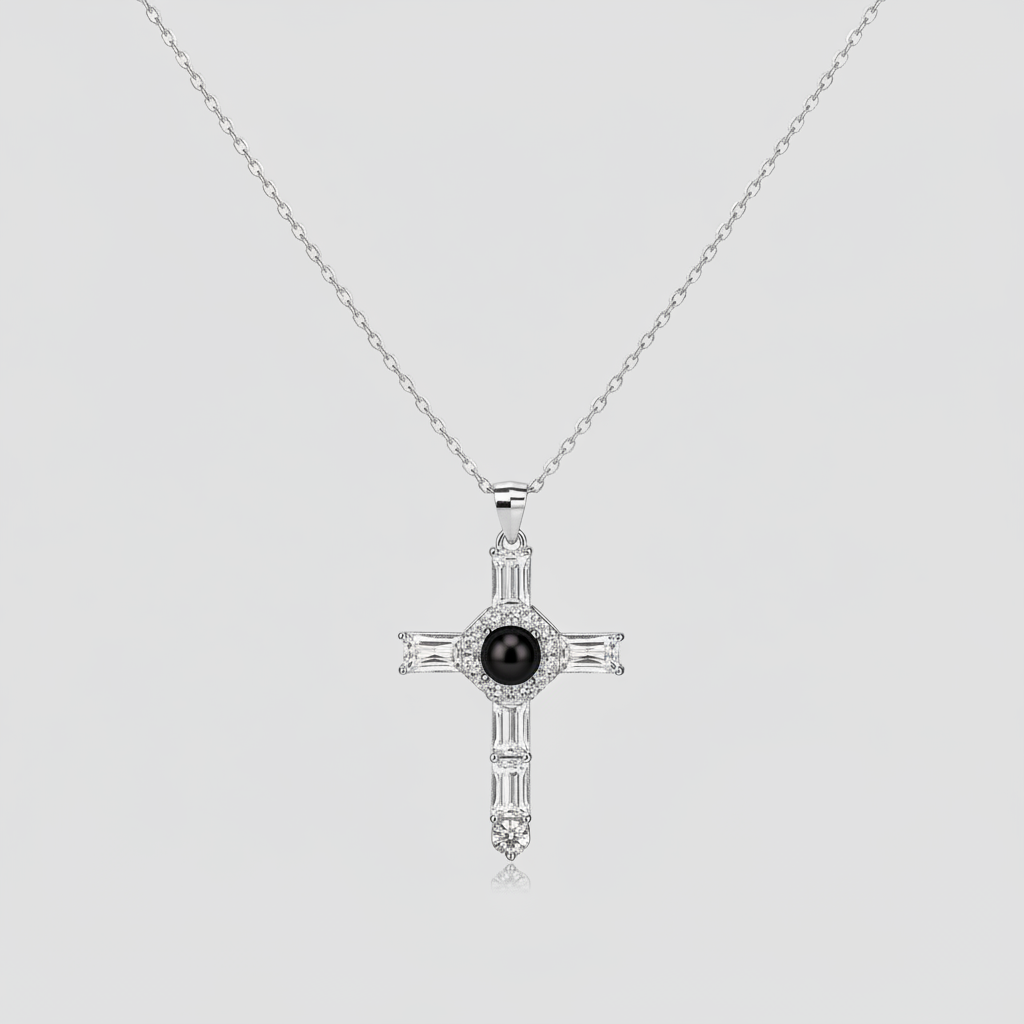 Cross Photo Necklace