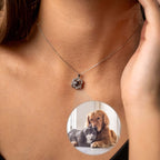 Double Heart Photo Necklace