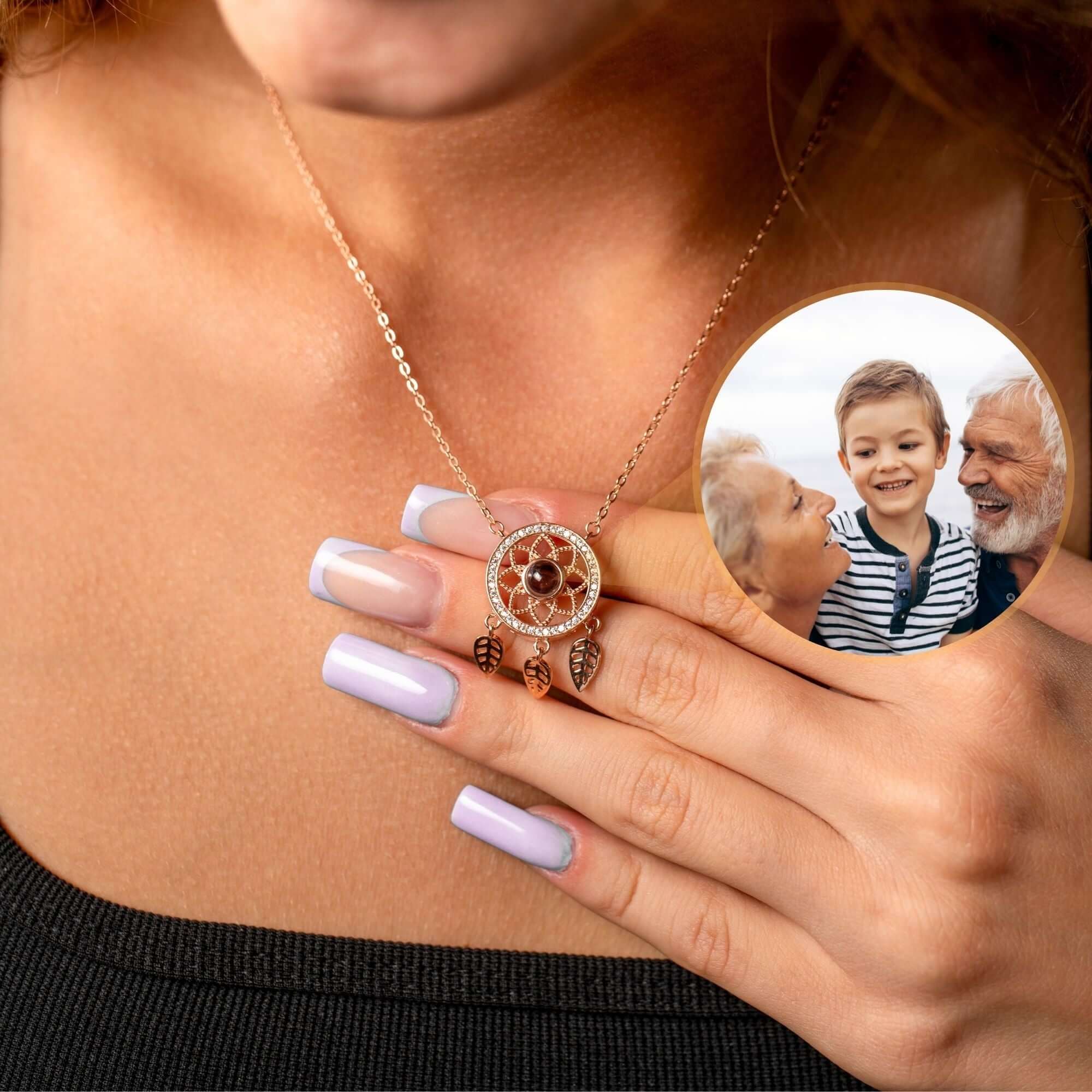 Dream Catcher Photo Necklace