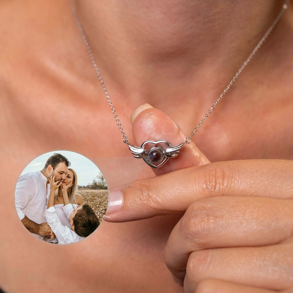 Flying Heart Photo Necklace