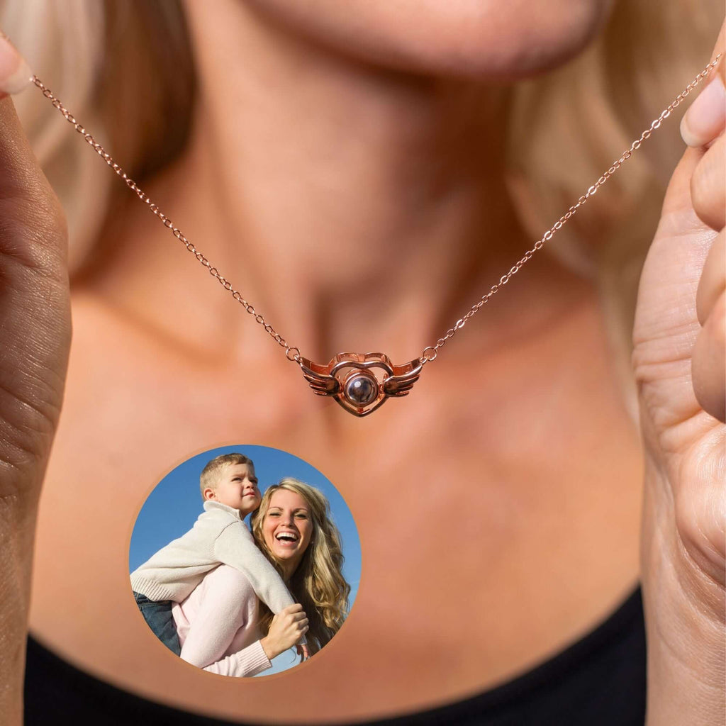Flying Heart Photo Necklace