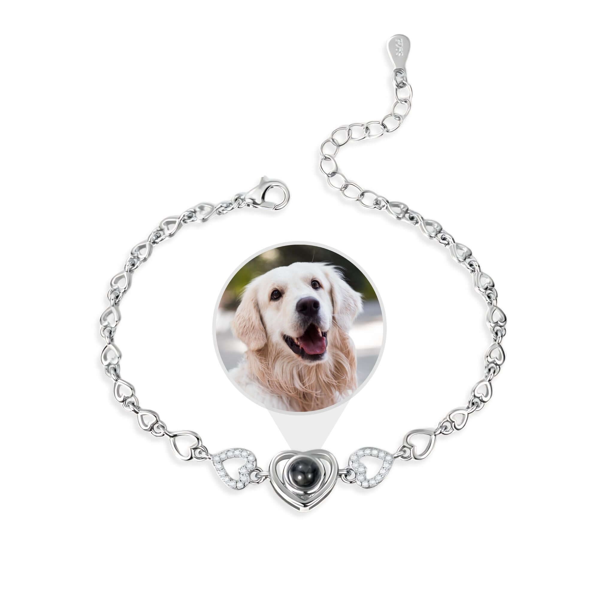Hearts Photo Bracelet