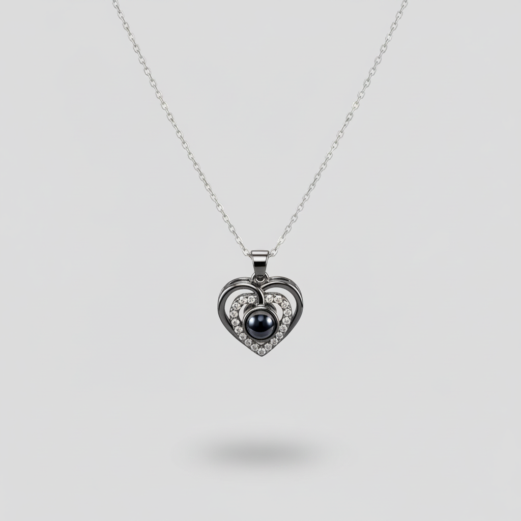 Hearts Photo Necklace