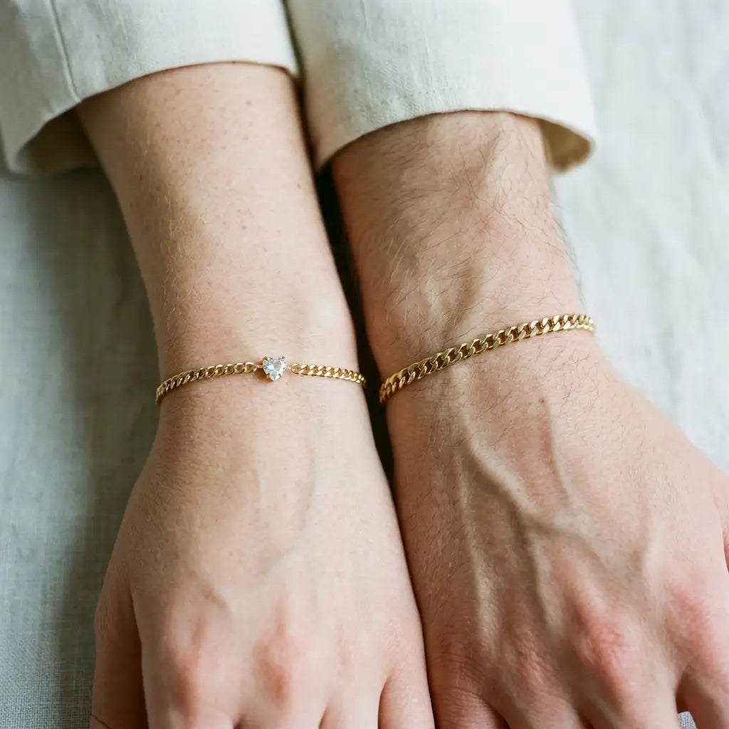 Heart Bond Matching Bracelet Set