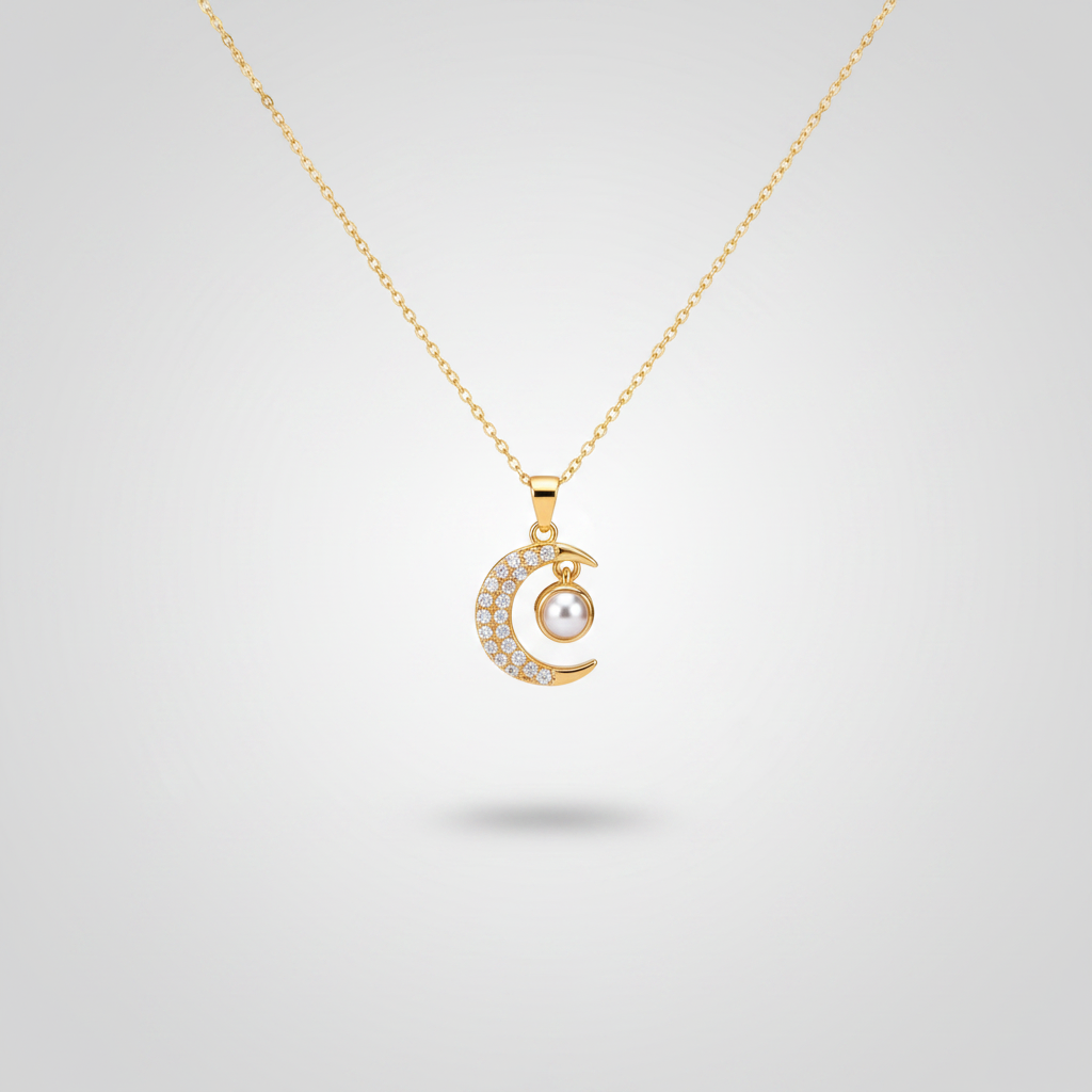 Lucky Moon Photo Necklace
