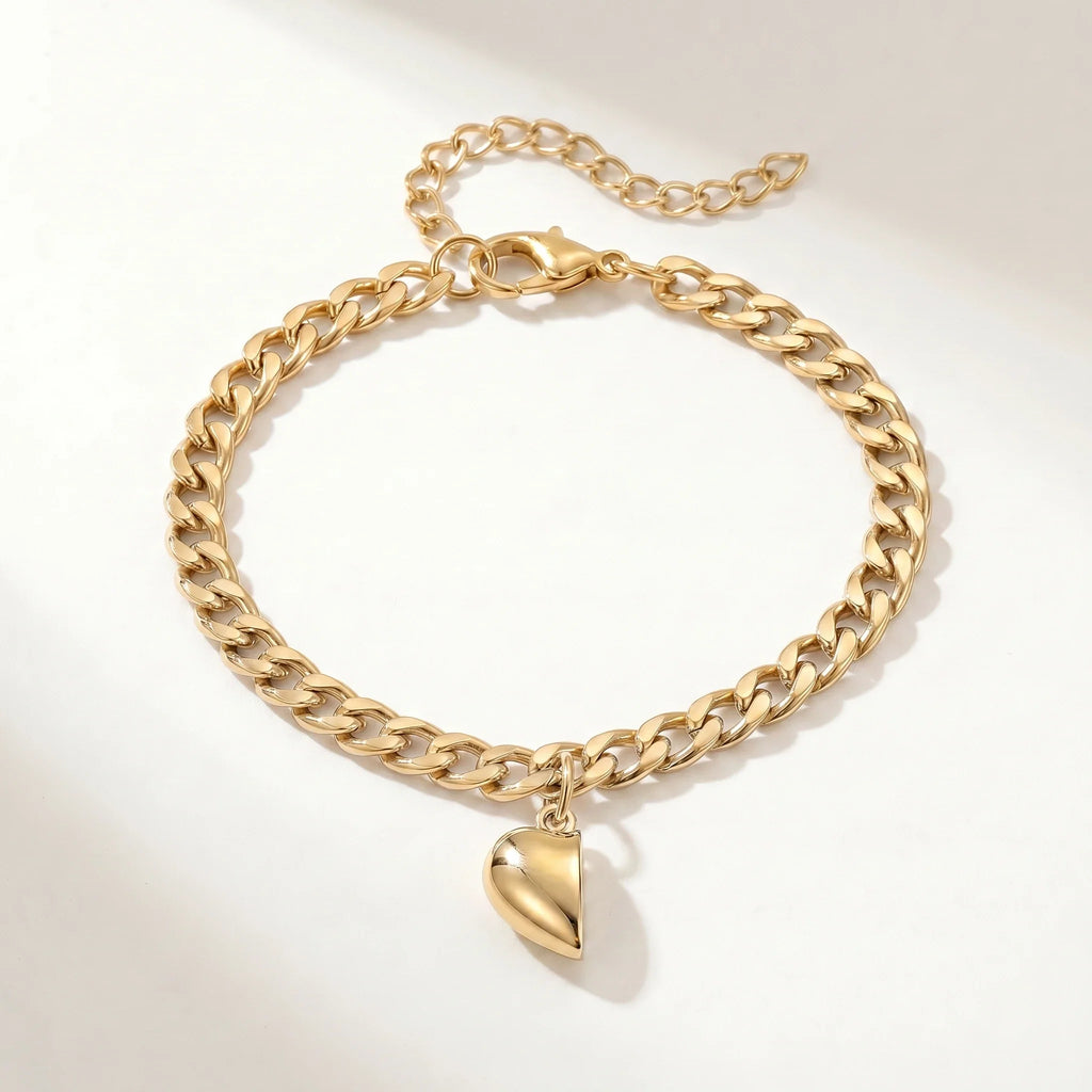 Magnetic Heart Bond Matching Bracelet Set