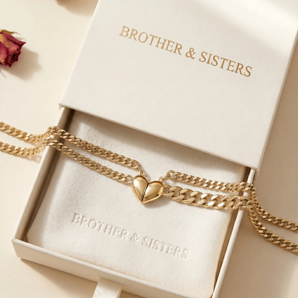 Magnetic Heart Bond Matching Bracelet Set