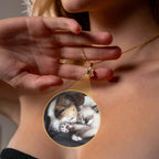 Paw Print Photo Necklace