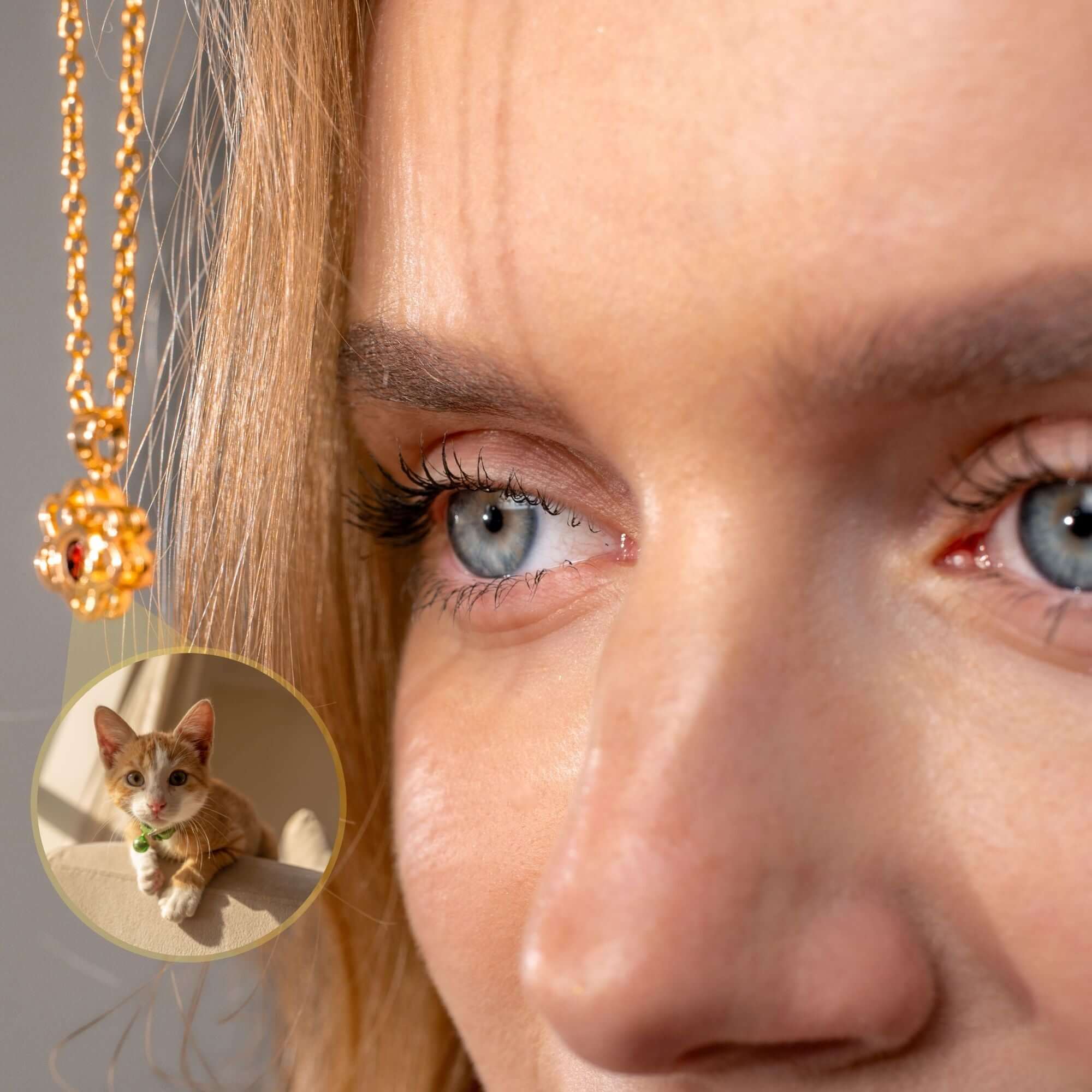 Paw Print Photo Necklace