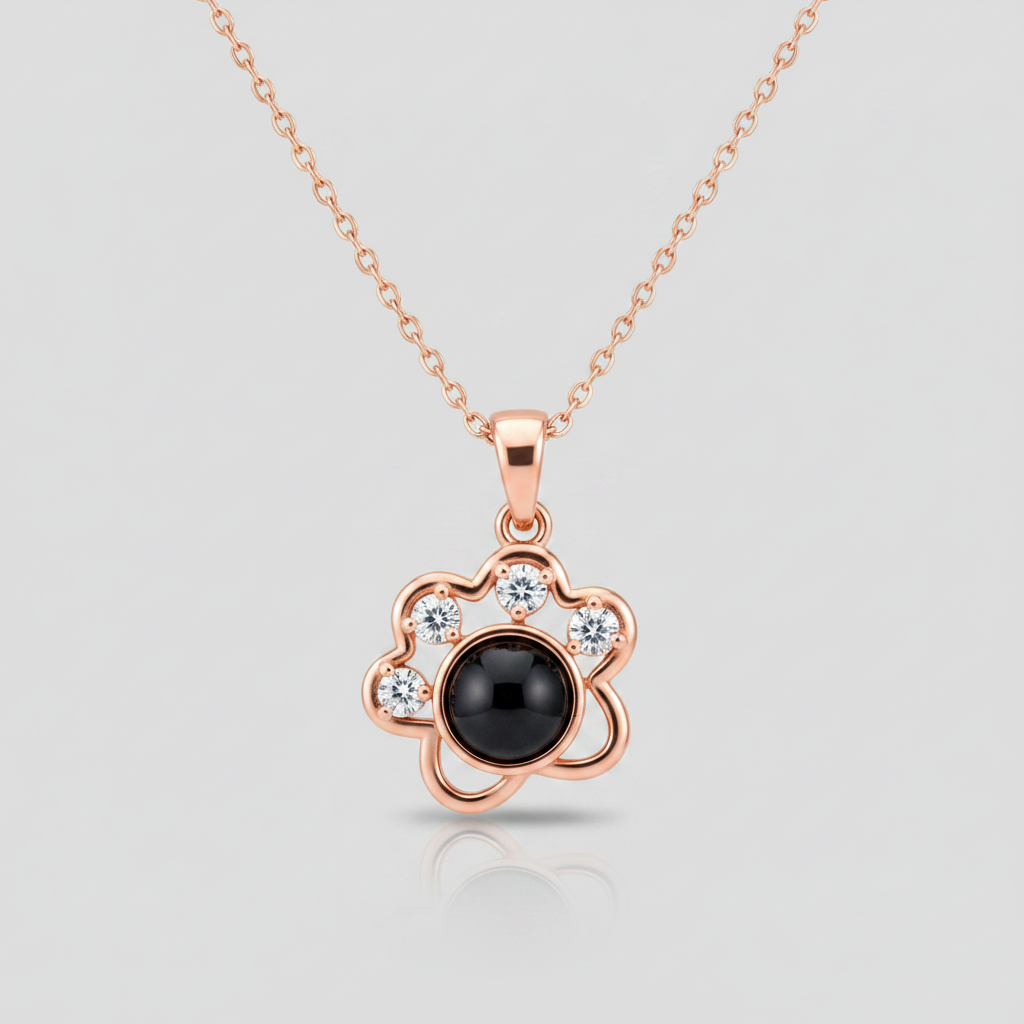 Paw Print Photo Necklace