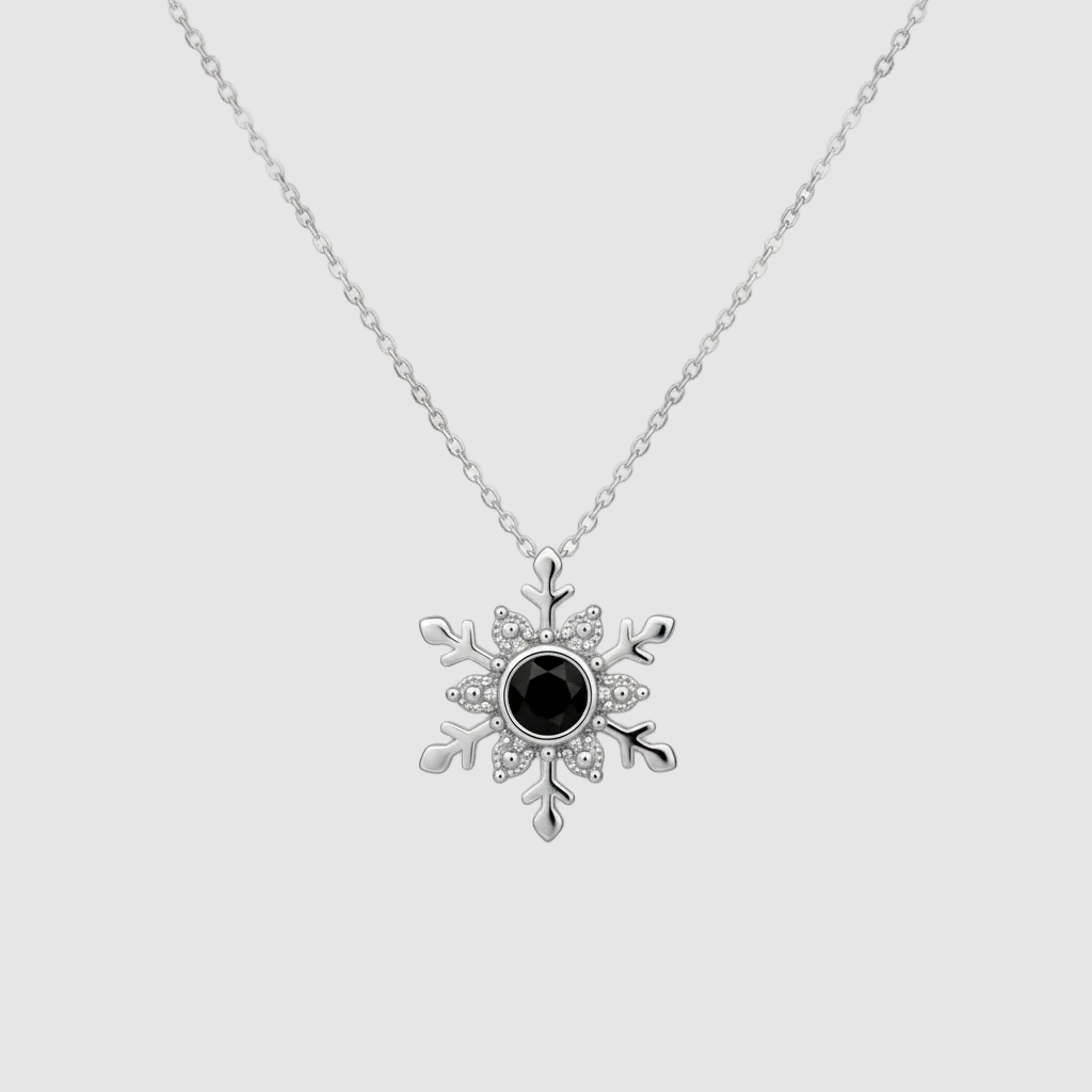 Snowflake Photo Necklace