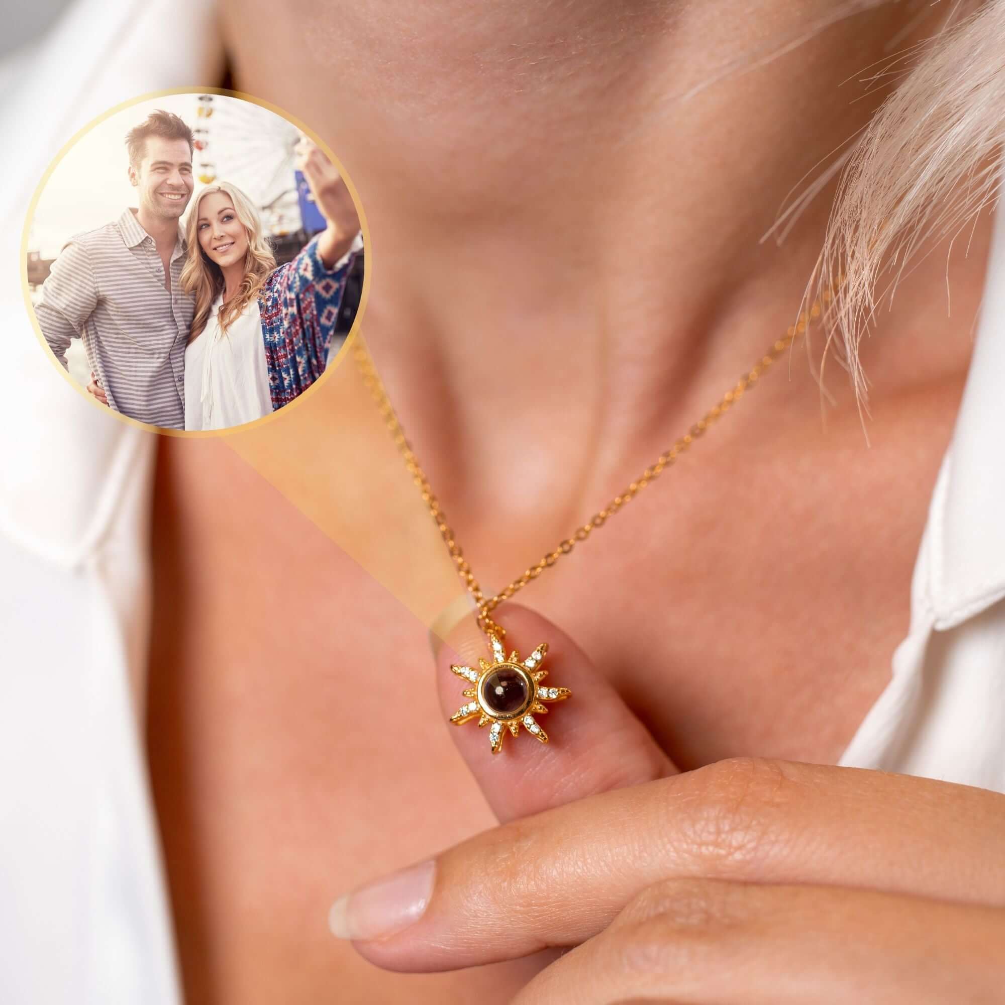 Sun Photo Necklace